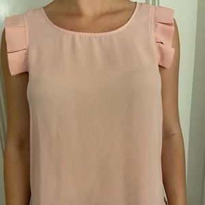Light pink sheer blouse